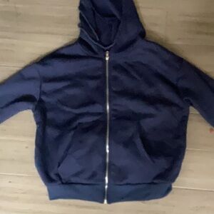 SHEIN Dark Blue Textured Hoodie